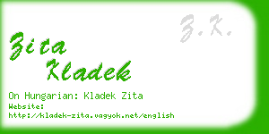 zita kladek business card